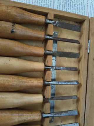Juego de cinceles para madera 10 pzas
