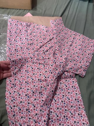 Camisón largo floral rosa