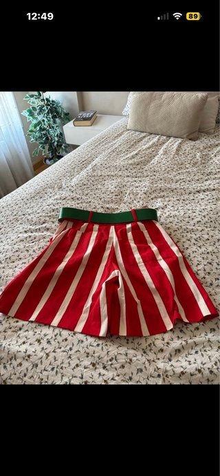 Bermuda Zara rayas cinturón Talla L