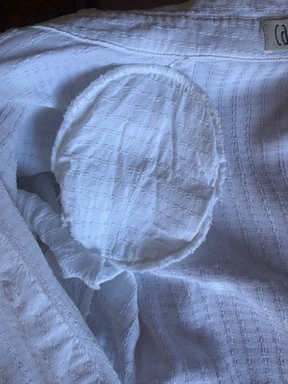 Blusa Blanca Seersucker Catisse Talla 40