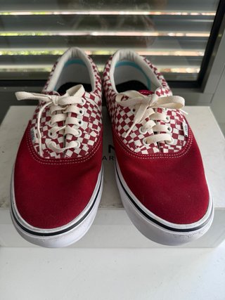 Vans piel combinada tela Granate Cuadros T.41 (20)
