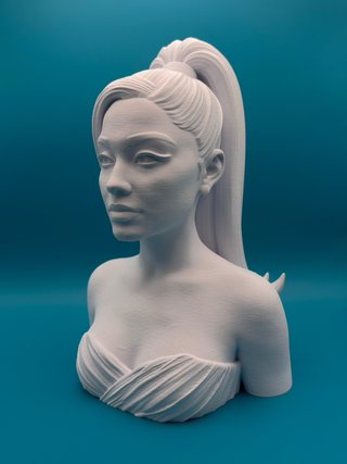 Busto Ariana Grande 3D 25cm Plastica