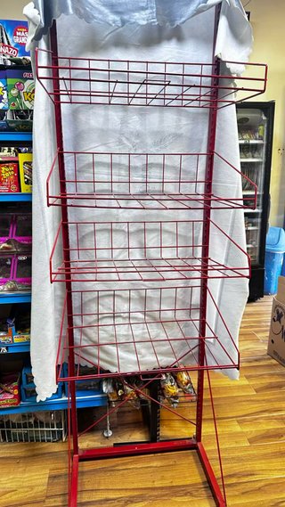 Estantería Metálica Roja 4 Niveles