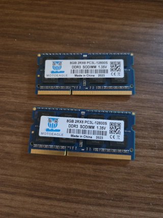 2x 8GB DDR3L SODIMM RAM 12800S 1.35V