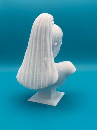 Busto Ariana Grande 3D 25cm Plastica