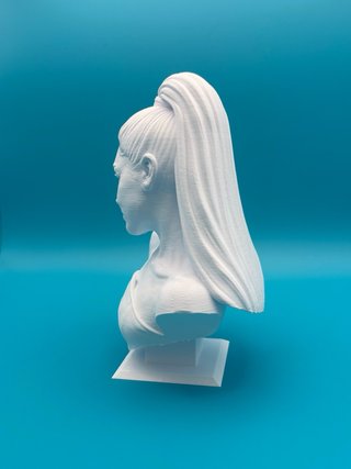 Busto Ariana Grande 3D 25cm Plastica