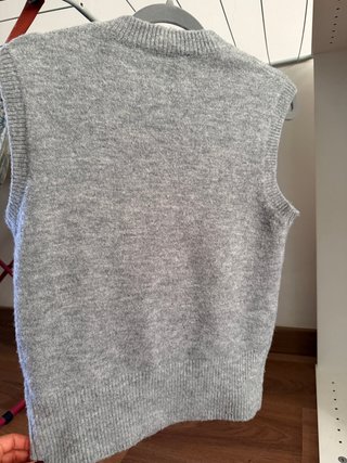 Chaleco Zara Gris Talla M