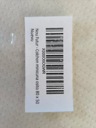 Colchón Minicuna Nou Futur Osito 80x50