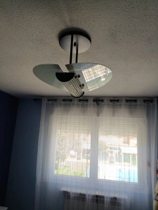 Lámpara de techo moderna cristal y metal