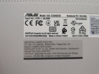 ASUS Chromebook Plus CX3402CB i5 8GB 256GB 14" FHD