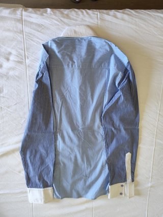 Camicia Rockers Riders righe azzurre e bianche