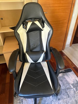 Sedia da Gaming Nera in Similpelle