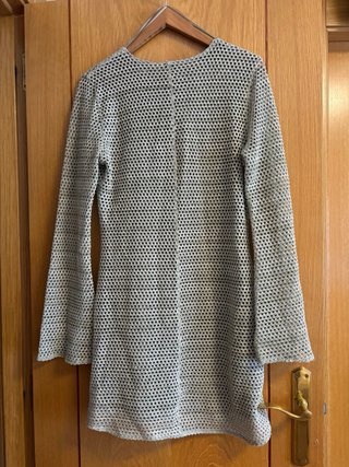 Vestido Zara perforado hilos metalizados T.L