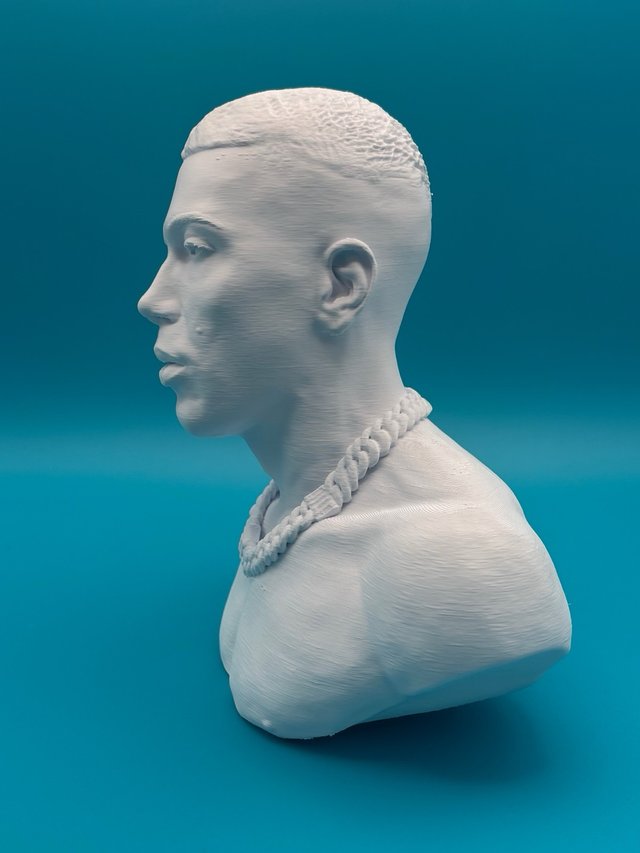 Busto 3D Ebbasta Rap - 25cm