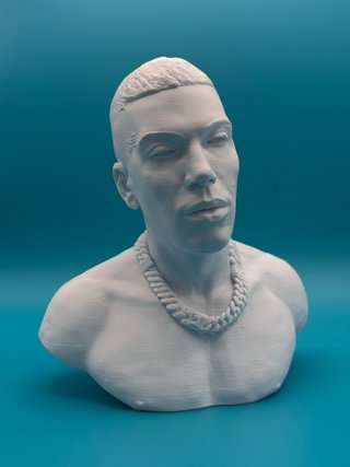 Busto 3D Ebbasta Rap - 25cm
