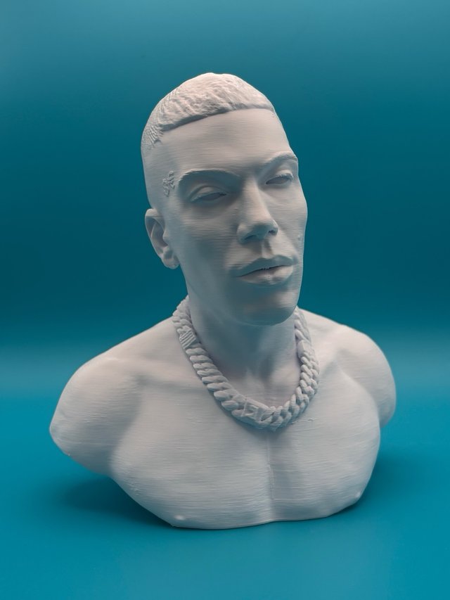 Busto 3D Ebbasta Rap - 25cm