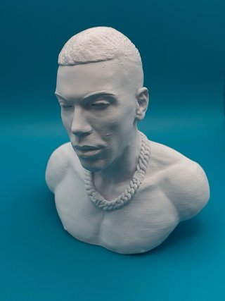 Busto 3D Ebbasta Rap - 25cm