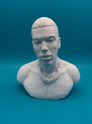 Busto 3D Ebbasta Rap - 25cm