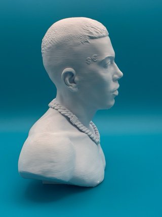 Busto 3D Ebbasta Rap - 25cm