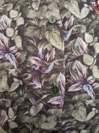 Camisa Zara Estampada Verde y Negra