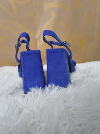 Sandalias de tacón azul