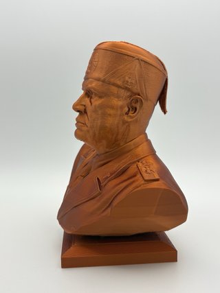 Busto Mussolini 3D - Altezza 18cm