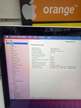 MacBook Pro Retina 15 2015 16/512GB intel core i7