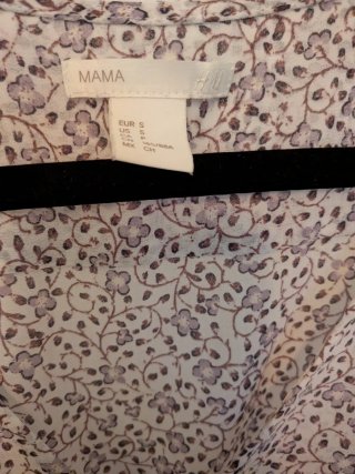 Conjunto premamá: camisa estampada y falda vaquera