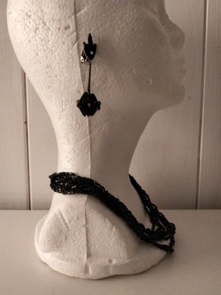 Conjunto azabache auténtico años 30-50