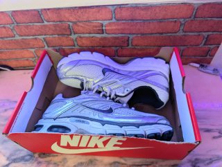 Deportivas Nike plateadas y blancas