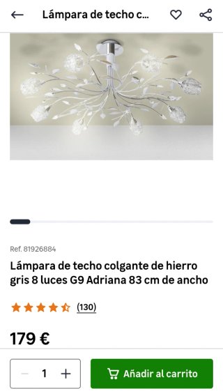 Lámpara de techo de acero