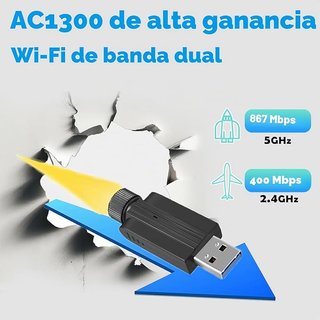 Antena WiFi USB 3.0 1300Mbps 5GHz/2.4GHz