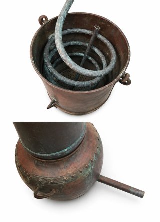 Alambique Antiguo Cobre Macizo