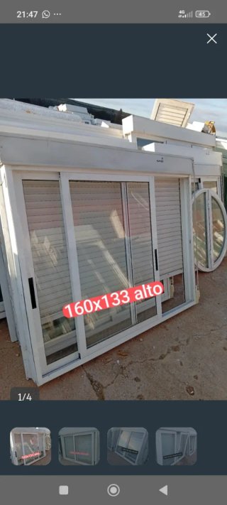 Ventana aluminio 150x140 alto climalit