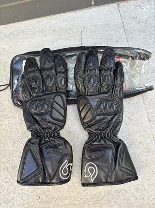 Guantes de Moto roccoline y rainers Negros y Rojos