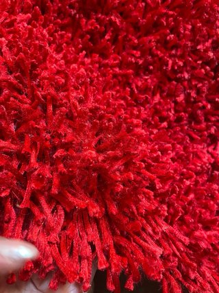 Tappeto Shaggy Ottomano Rosso Spesso 240x170