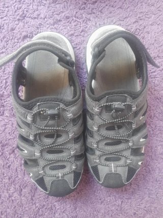 Sandalias Verano Hombre Negro/Gris
