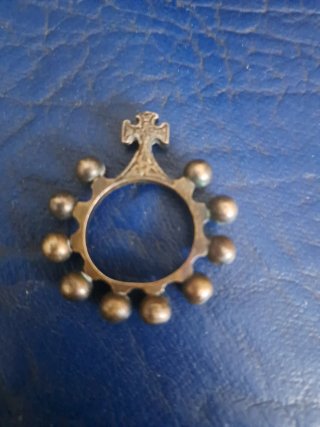 Anillo Rosario Antiguo Plata