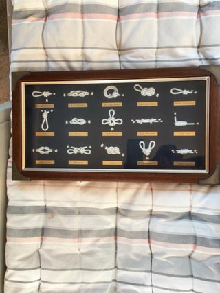 Cuadro decorativo con nudos marineros y conchas