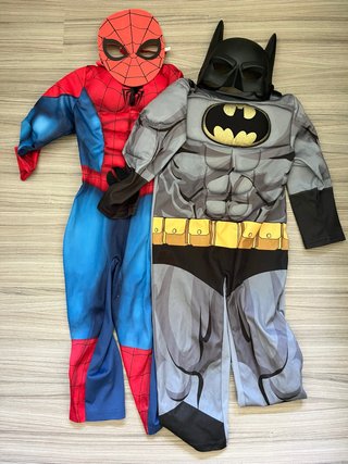 Disfraz Batman y Spiderman, 3-4 años