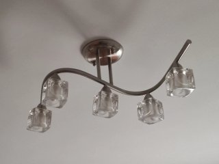 Lámpara de techo moderna cristal y metal