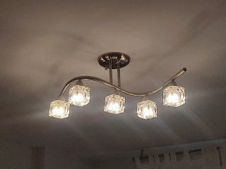 Lámpara de techo moderna cristal y metal