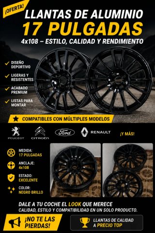 Llantas 4x108 ,17 pulgadas