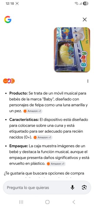Móvil musical para cuna Baby