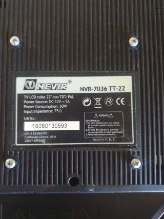 TV Nevir con Euroconector
