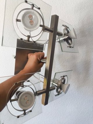 Lámpara de techo moderna cristal y metal
