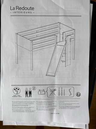 Cama infantil La Redoute con tobogán
