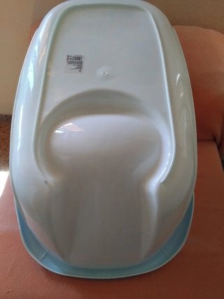 Bañera bebé azul con dibujos 80 cm x 42