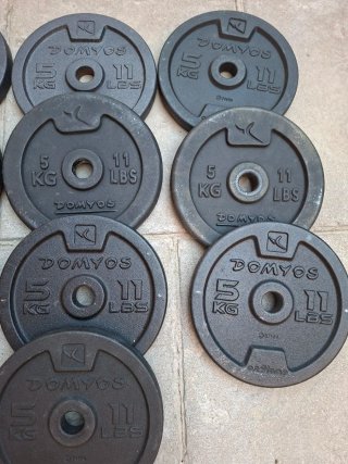 10 discos de pesa Domyos 5kg