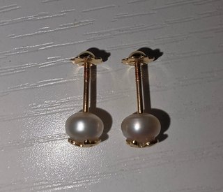 Pendientes bebé Tous oro 18K perla